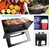 Portable Charcoal Grill - Mini BBQ Grill - Small Table Top Charcoal Grill for Camping, Outdoor Cooking - Foldable Camping Grill for Picnics