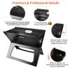 Portable Charcoal Grill - Mini BBQ Grill - Small Table Top Charcoal Grill for Camping, Outdoor Cooking - Foldable Camping Grill for Picnics