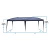 10'' x 20'' Home Use Outdoor Camping Waterproof Folding Tent with Carry Bag Blue