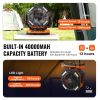 VEVOR Portable Fan Rechargeable 13 inch, Battery Powered Fan with LED Lantern, 4 Speeds Adjustable & 45¬∞/90¬∞Automatic Swivel & Timer