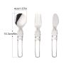 420 Camping Knife Cutlery Multi-function Table Knife Stainless Steel Pocket Knife Folding Fork Spoon Outdoor Survival Hand Tools