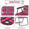 6 Pieces Folding Beach Chair Camping Lawn Webbing Chair