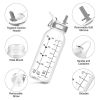 Portable Water Bottle with Straw for Camping & Hiking & Fitness